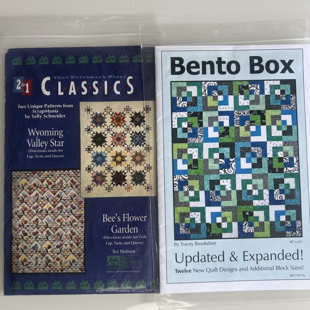 Bento Box By Tracey Brookshier & Scrapmania By Sally Schneider Quilting Patterns